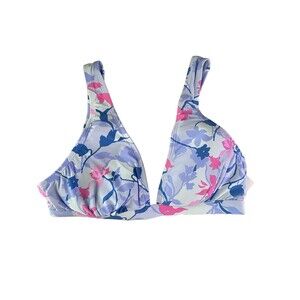 NWT Splendid Floral Blue/pink Bathing Suit Top Size Small